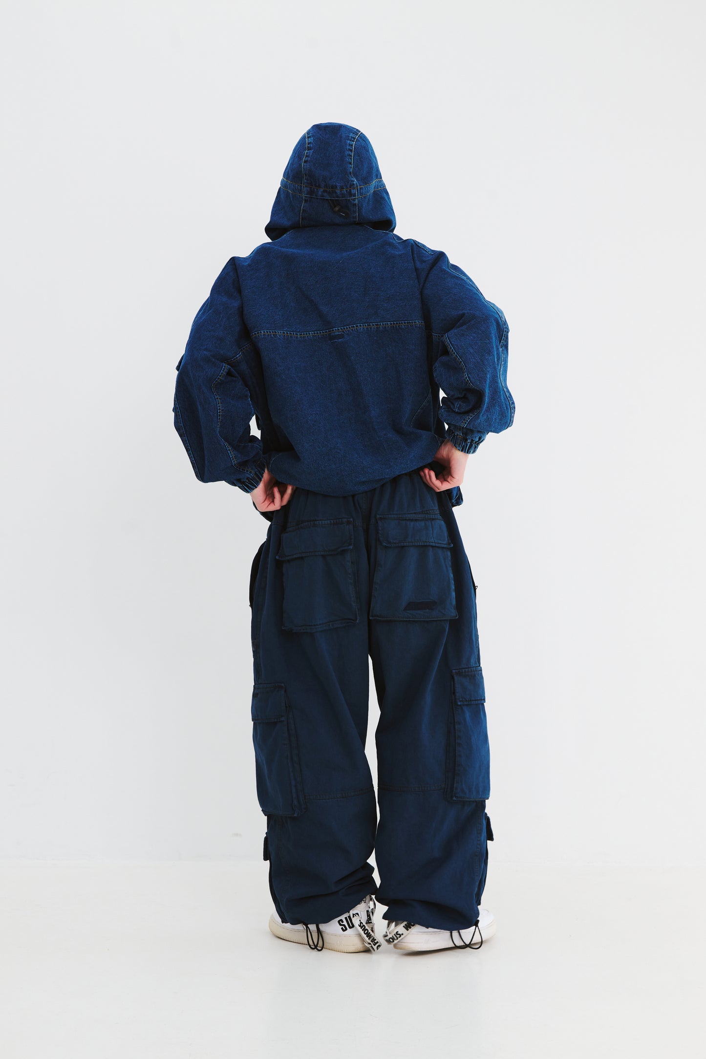 BSRABBIT DSXBS SUPER WIDE POCKET VENTILATION WAX REAL DENIM PANTS DEEP BLUE BSR2425FWPT014