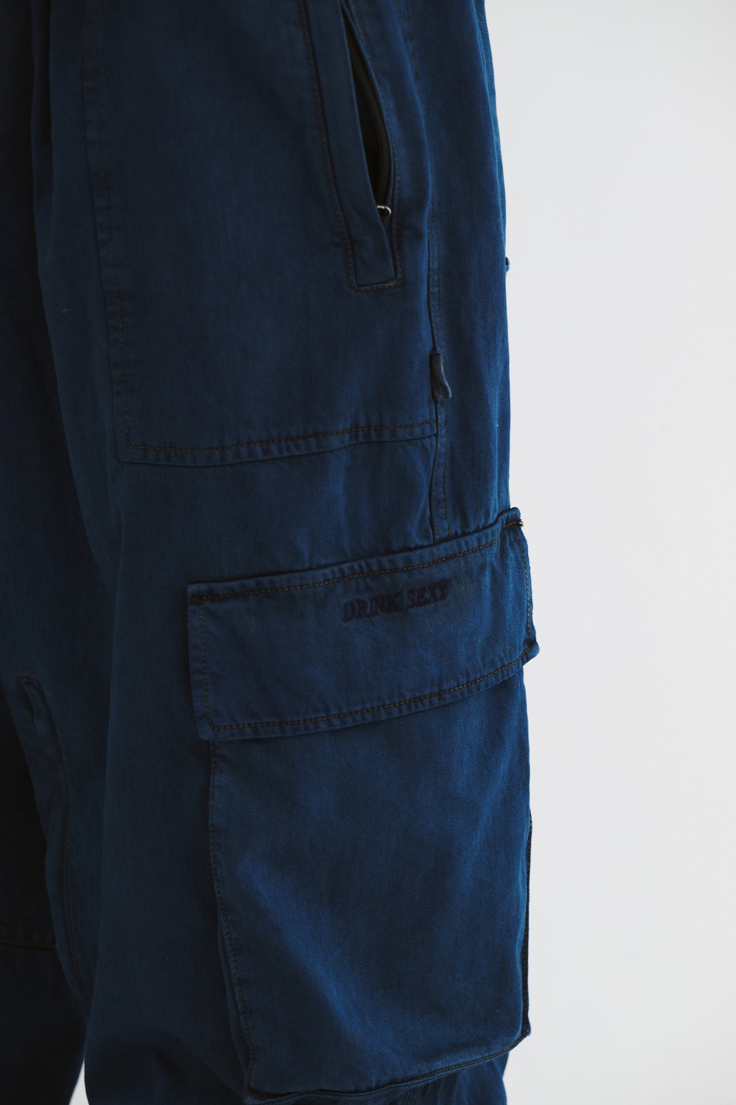 BSRABBIT DSXBS SUPER WIDE POCKET VENTILATION WAX REAL DENIM PANTS DEEP BLUE BSR2425FWPT014