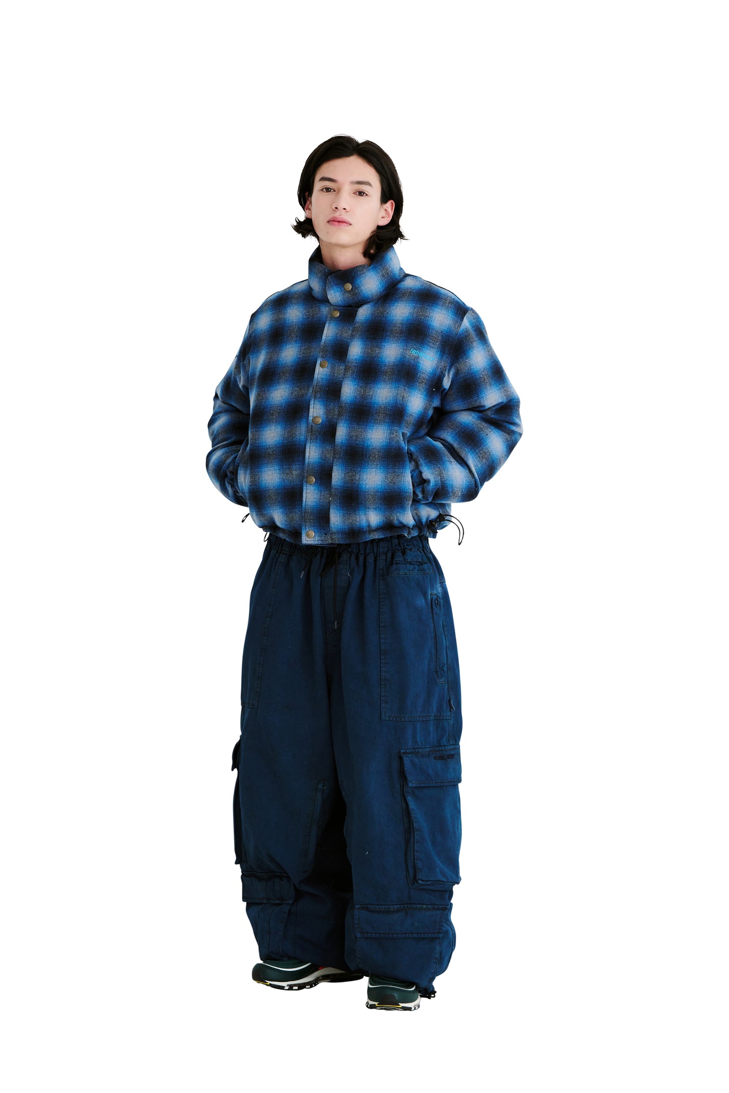 BSRABBIT DSXBS SUPER WIDE POCKET VENTILATION WAX REAL DENIM PANTS DEEP BLUE BSR2425FWPT014