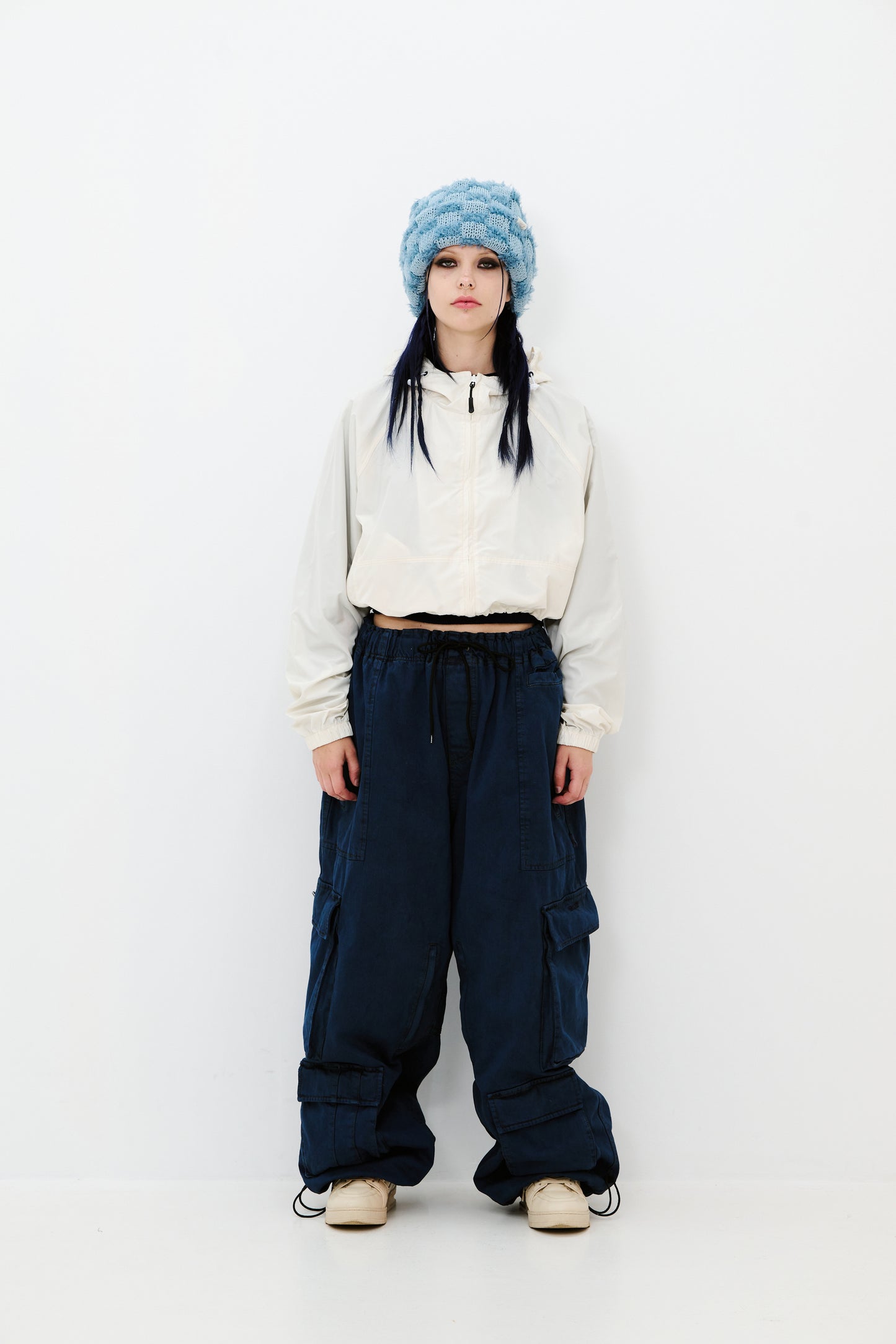 BSRABBIT DSXBS SUPER WIDE POCKET VENTILATION WAX REAL DENIM PANTS DEEP BLUE BSR2425FWPT014