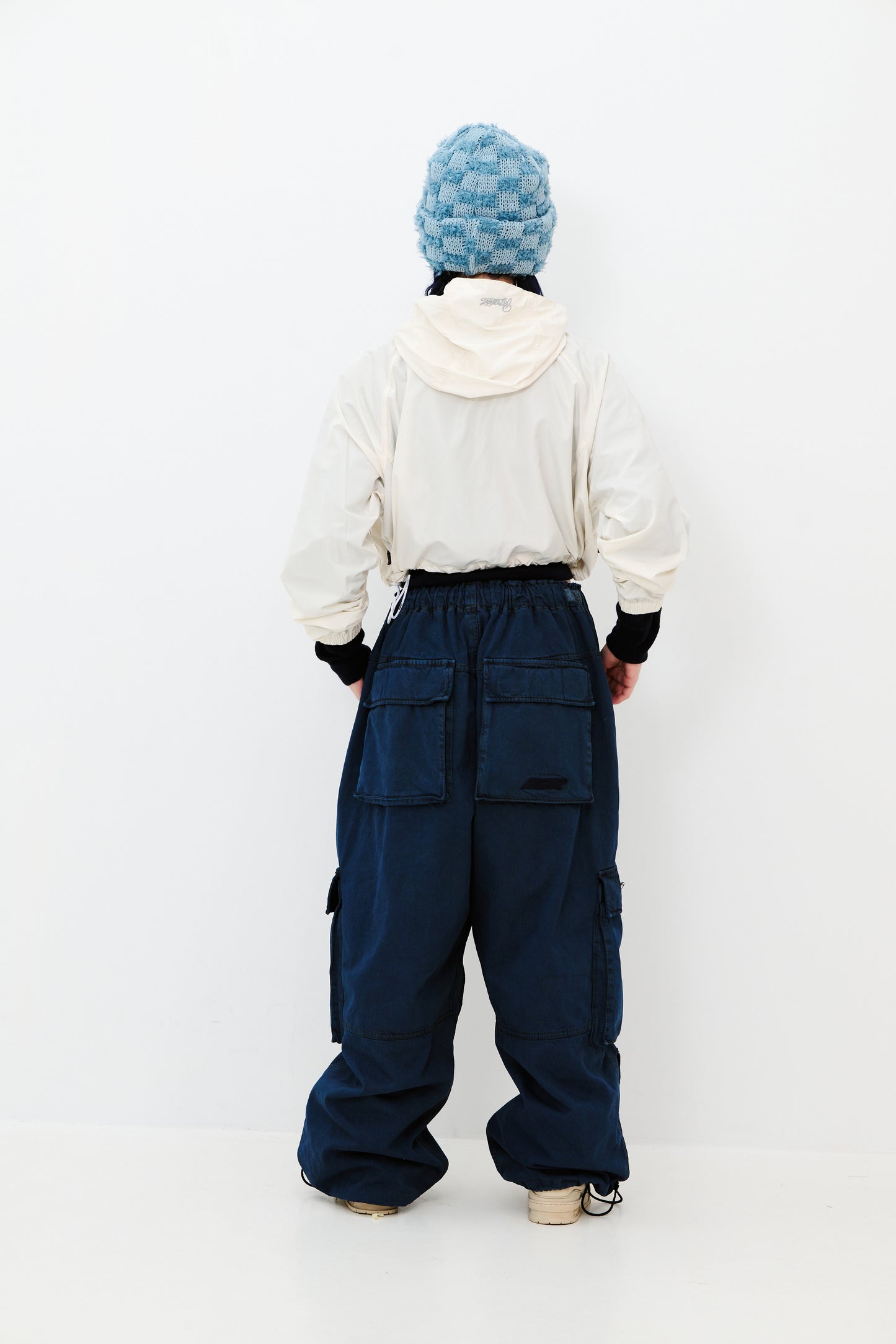 BSRABBIT DSXBS SUPER WIDE POCKET VENTILATION WAX REAL DENIM PANTS DEEP BLUE BSR2425FWPT014