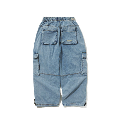 BSRABBIT DSXBS SUPER WIDE POCKET VENTILATION WAX REAL DENIM PANTS VINTAGE BLUE BSR2425FWPT013