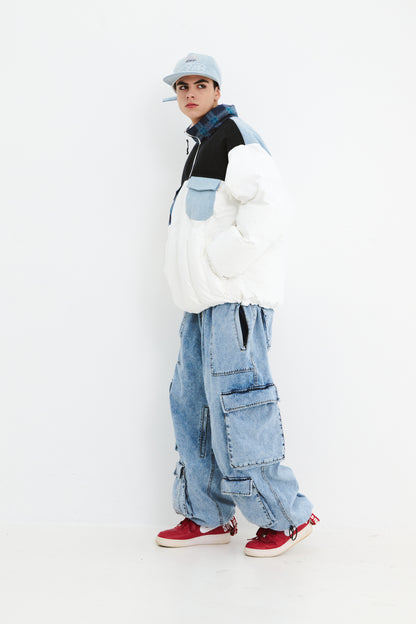 BSRABBIT DSXBS SUPER WIDE POCKET VENTILATION WAX REAL DENIM PANTS VINTAGE BLUE BSR2425FWPT013