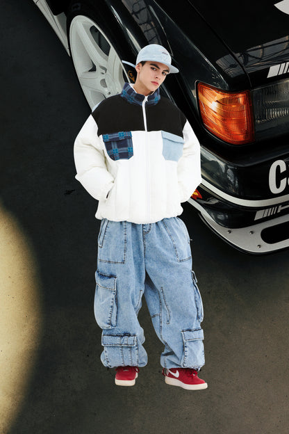 BSRABBIT DSXBS SUPER WIDE POCKET VENTILATION WAX REAL DENIM PANTS VINTAGE BLUE BSR2425FWPT013