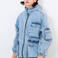 BSRABBIT DSXBS WAX REAL DENIM 5 POCKET HOODED JACKET VINTAGE BLUE BSR2425FWJK027