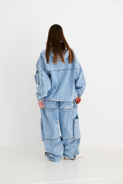 BSRABBIT DSXBS WAX REAL DENIM 5 POCKET HOODED JACKET VINTAGE BLUE BSR2425FWJK027