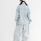 BSRABBIT DSXBS WAX REAL DENIM COLLAR JACKET LIGHT BLUE BSR2425FWJK029