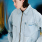 BSRABBIT DSXBS WAX REAL DENIM COLLAR JACKET LIGHT BLUE BSR2425FWJK029