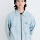 BSRABBIT DSXBS WAX REAL DENIM COLLAR JACKET LIGHT BLUE BSR2425FWJK029