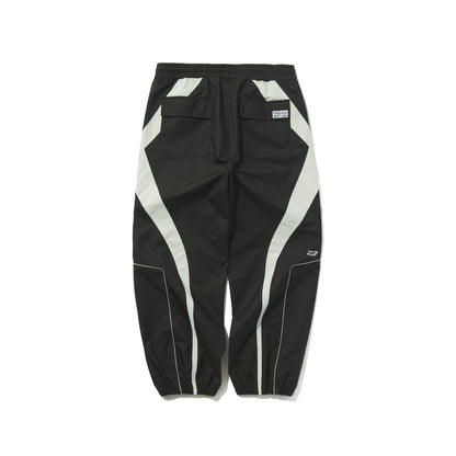BSRABBIT EXQUISITE 3L WIDE JOGGER PANTS BLACK BSR2425FWPT102