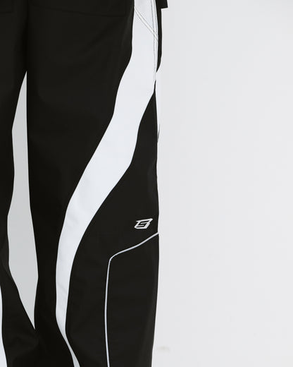 BSRABBIT EXQUISITE 3L WIDE JOGGER PANTS BLACK BSR2425FWPT102