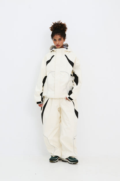 BSRABBIT EXQUISITE 3L WIDE JOGGER PANTS CREAM BSR2425FWPT103