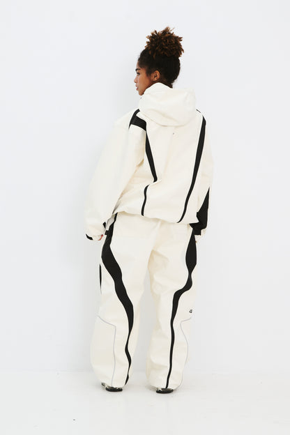 BSRABBIT EXQUISITE 3L WIDE JOGGER PANTS CREAM BSR2425FWPT103