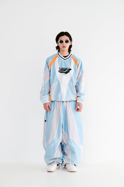 BSRABBIT FUTURE SPORTY SUPER WIDE JOGGER PANTS SKY BSR2425FWPT053