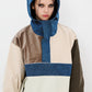 BSRABBIT HF SOFT HOODED ANORAK JACKET CLASSIC DENIM / KHAKI BSR2425FWJK151