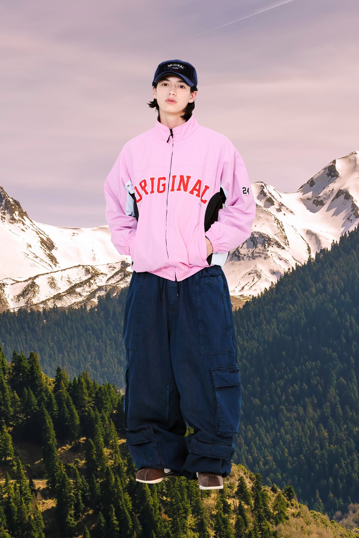 BSRABBIT HHRL TRACK JACKET PINK BSR2425FWJK119