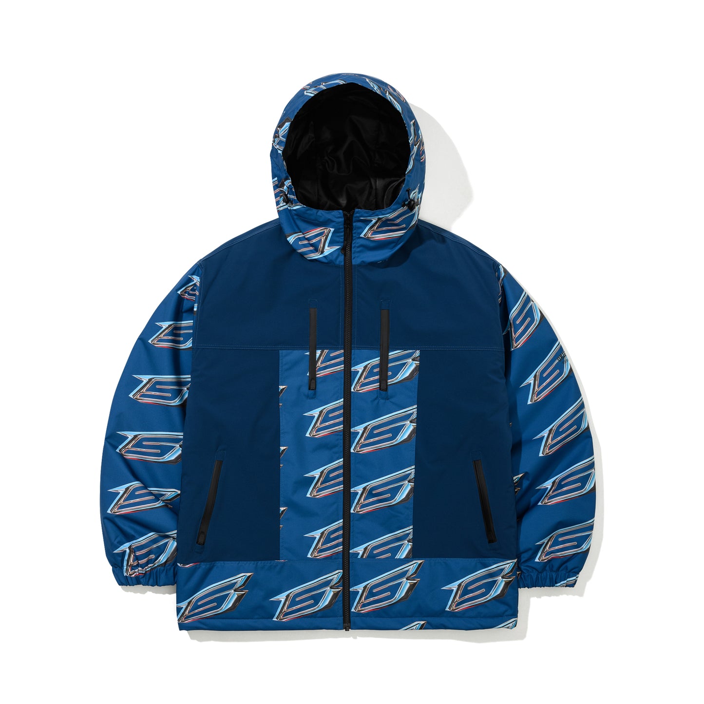 BSRABBIT HIGH HOODED JACKET OCEAN BLUE BSR2425FWJK057