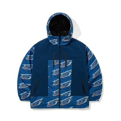BSRABBIT HIGH HOODED JACKET OCEAN BLUE BSR2425FWJK057