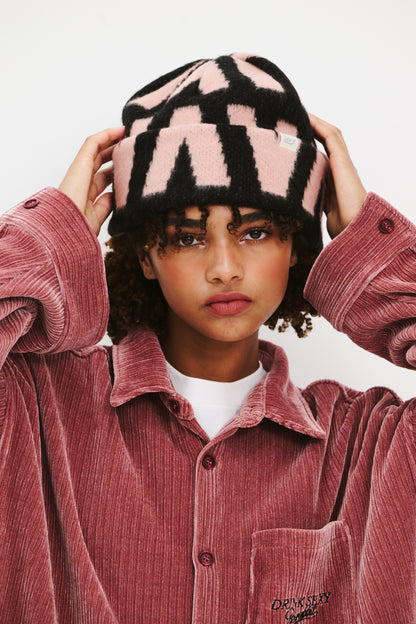 BSRABBIT JACQUARD BEANIE PINK BSR2425FWBN052