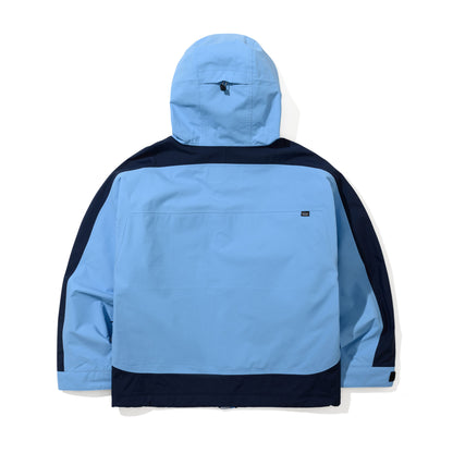 BSR2526FWJK004 ASYMMETRIC 3L SEAM SEALING HOODED SHELL JACKET SKY BLUE