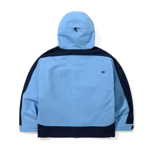 BSR2526FWJK004 ASYMMETRIC 3L SEAM SEALING HOODED SHELL JACKET SKY BLUE