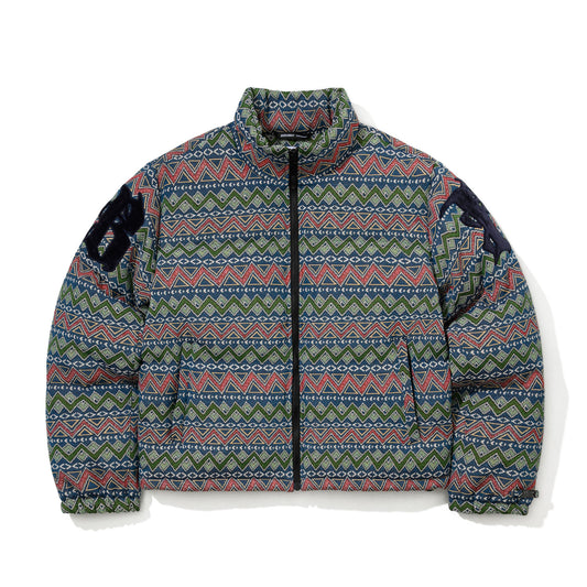 BSR2526FWJK009　BSRB DOWN SHORT PADDING JUMPER HERITAGE MOSAIC