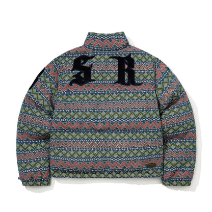 BSR2526FWJK009　BSRB DOWN SHORT PADDING JUMPER HERITAGE MOSAIC