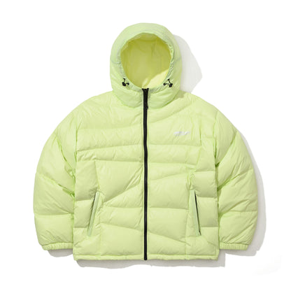 BSR2526FWJK014　UNEVEN HOODED DOWN PADDING JUMPER LIGHT LIME