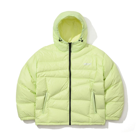 BSR2526FWJK014　UNEVEN HOODED DOWN PADDING JUMPER LIGHT LIME