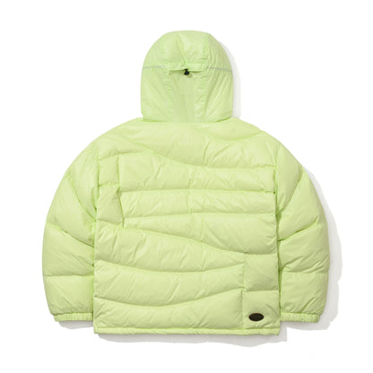 BSR2526FWJK014　UNEVEN HOODED DOWN PADDING JUMPER LIGHT LIME
