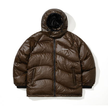 BSR2526FWJK016　BSRBT FLOW HOODED DOWN PADDING JUMPER DARK BROWN