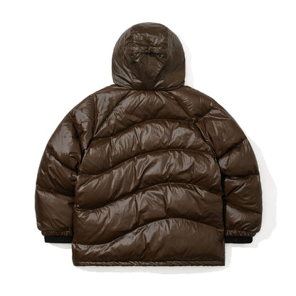 BSR2526FWJK016　BSRBT FLOW HOODED DOWN PADDING JUMPER DARK BROWN