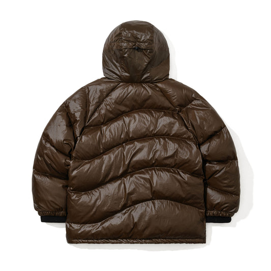 BSR2526FWJK016　BSRBT FLOW HOODED DOWN PADDING JUMPER DARK BROWN
