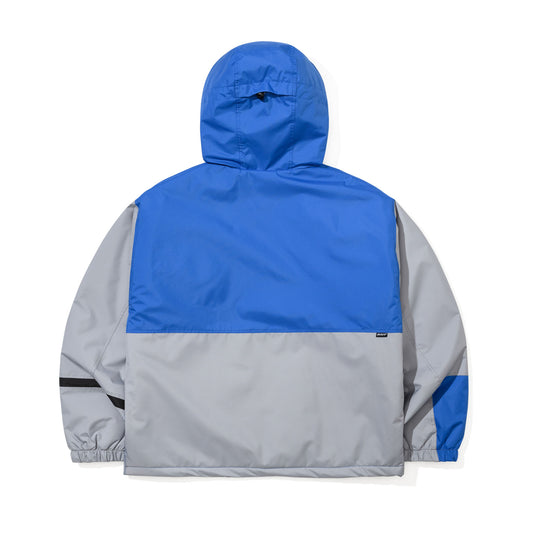 BSR2526FWJK032　BLOCKED 3OZ INSULATED HOODED JACKET BLUE GRAY