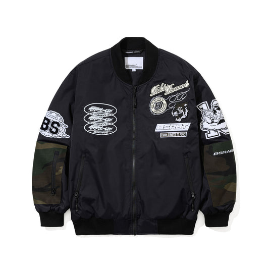 BSR2526FWJK038　FSTP 2OZ INSULATED VARSITY JACKET BLACK CAMO
