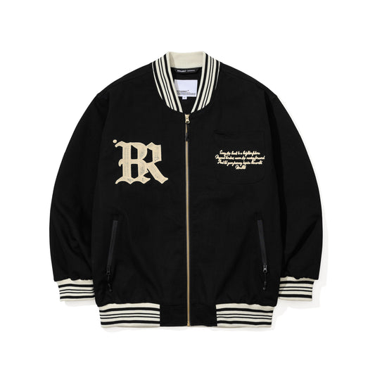 BSR2526FWJK039　SEOUL EMBROIDERY VARSITY JACKET BLACK