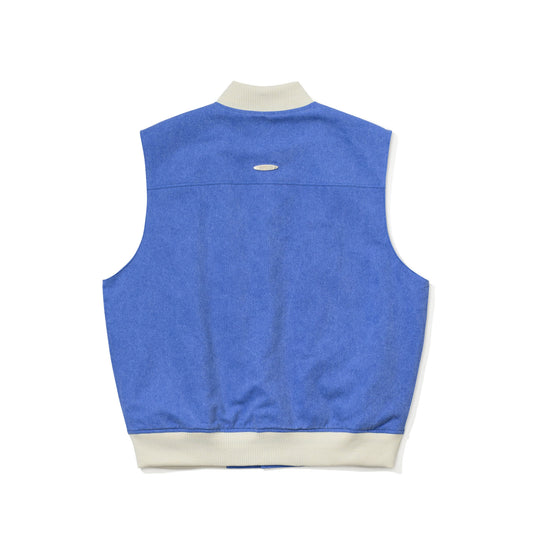 BSR2526FWJK048　COTTON TWILL 1OZ INSULATED RETRO VEST PIGMENT BLUE