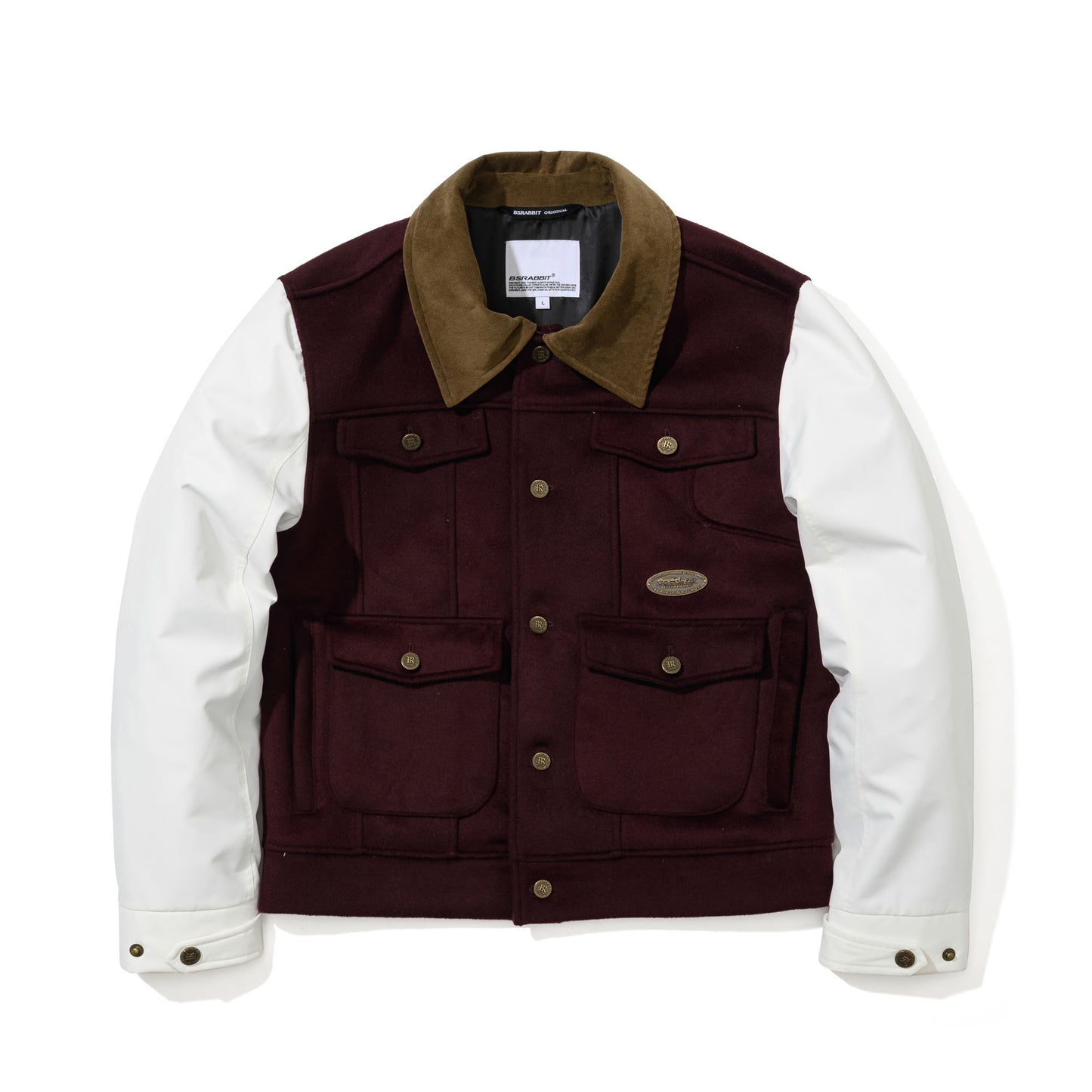 BSR2526FWJK062 MIXED WIDE WORK JACKET BURGUNDY