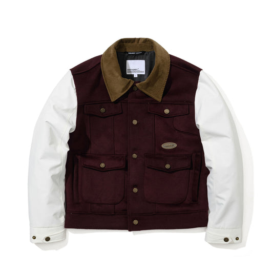 BSR2526FWJK062 MIXED WIDE WORK JACKET BURGUNDY