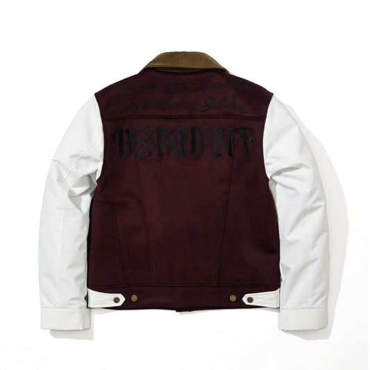 BSR2526FWJK062 MIXED WIDE WORK JACKET BURGUNDY