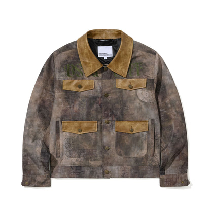 BSR2526FWJK064 RUSTIC ARTWORK WIDE WORK JACKET WOOD BROWN