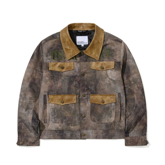 BSR2526FWJK064 RUSTIC ARTWORK WIDE WORK JACKET WOOD BROWN