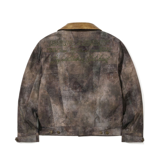 BSR2526FWJK064 RUSTIC ARTWORK WIDE WORK JACKET WOOD BROWN