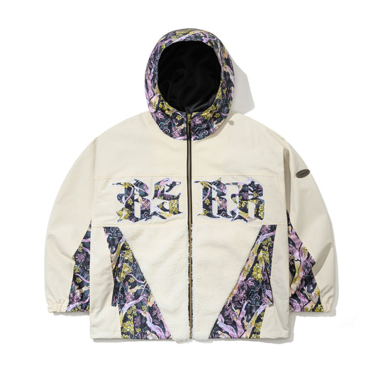 BSR2526FWJK065 BSRB KR JAGAE ART HOODED JACKET CREAM