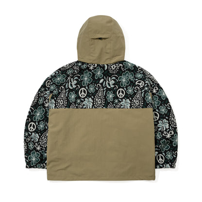 BSR2526FWJK075 PAISLEY PEACE JACQUARD HOODED JACKET KHAKI