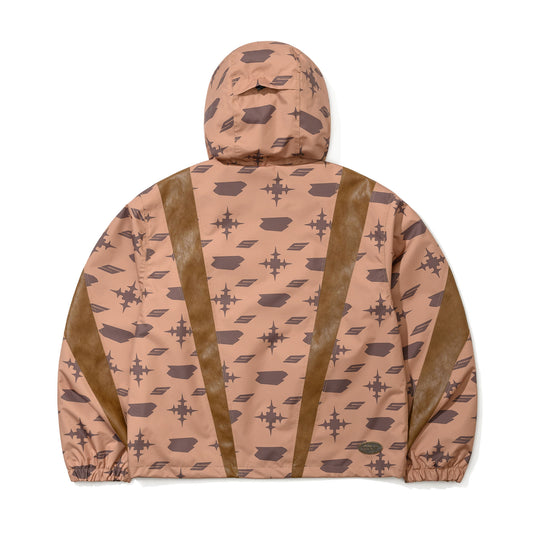 BSR2526FWJK078 JS CUT PANEL HOODED JACKET BROWN