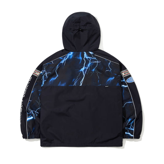 BSR2526FWJK082 PATCHED UTILITY HOODED JACKET JACKET NAVY / THUNDER BLUE