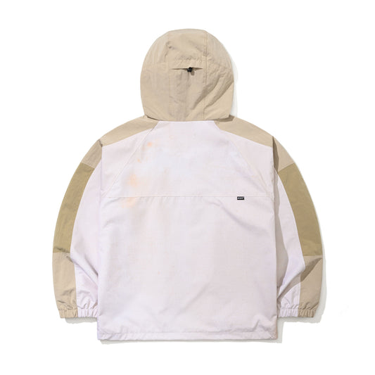 BSR2526FWJK085 HARE1502 ART PRINT HOODED JACKET CREAM BEIGE