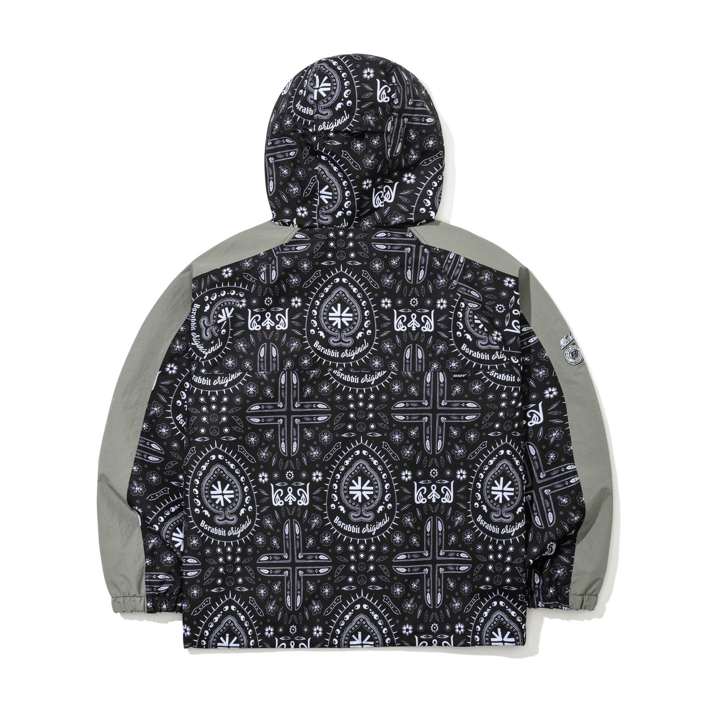 BSR2526FWJK093 ARTISTIC HOODED JACKET PAISLEY BLACK