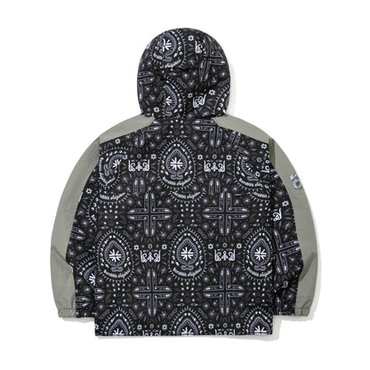 BSR2526FWJK093 ARTISTIC HOODED JACKET PAISLEY BLACK
